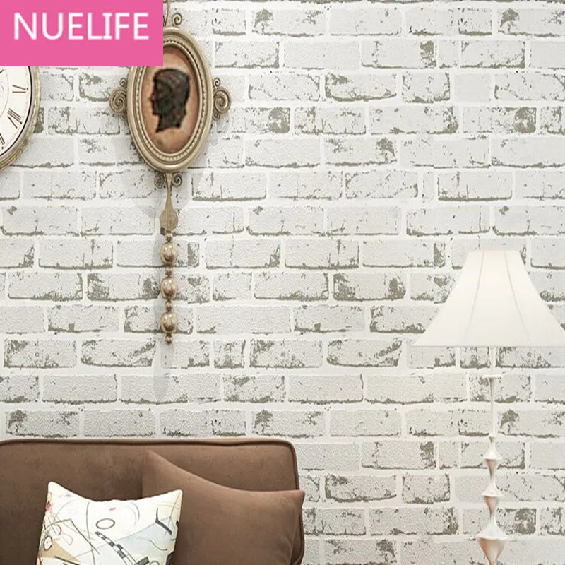 

0.53x10 Meter American Vintage Brick Pattern Wallpaper Wedding Room Bedroom Living Room Mediterranean Style Non-woven Wallpaper