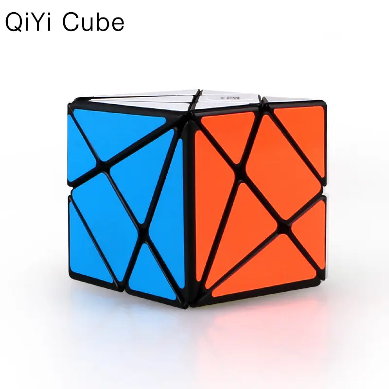 QIYI axe Cube magique changer irrégulièrement Jinggang professionnel Puzzle vitesse axe Cube avec autocollant givré 3x3x3 noir corps Cube