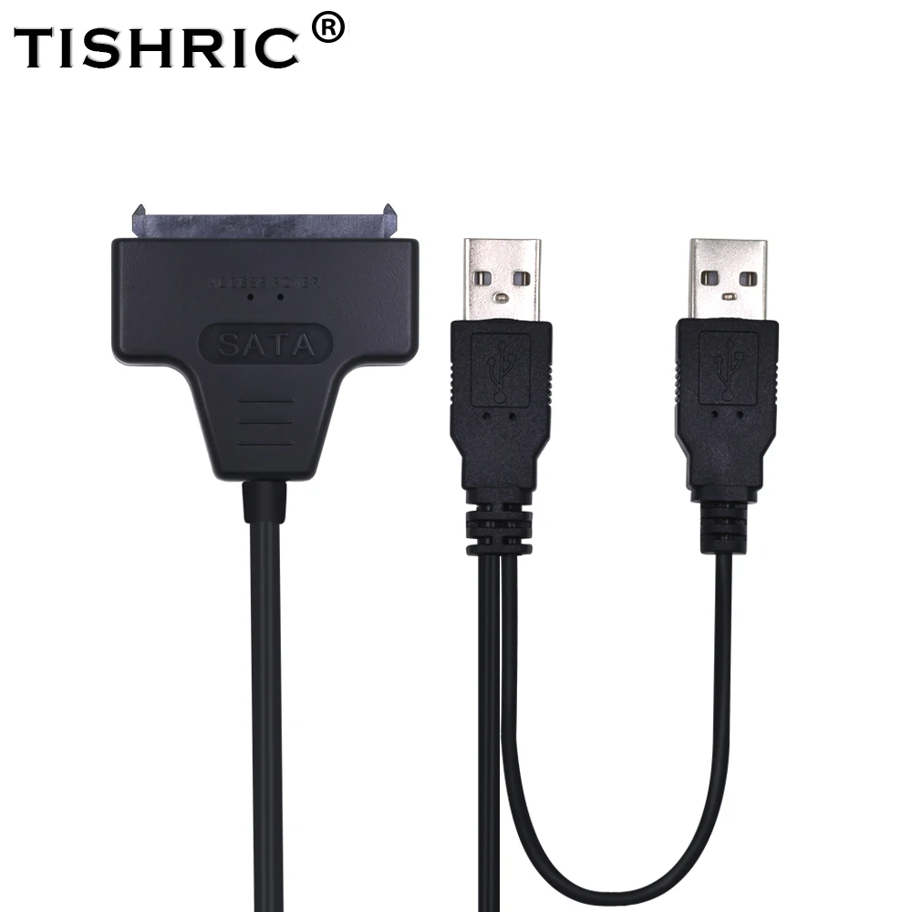 TISHRIC SATA USB 2 0 до 7 15 22pin адаптер Кабели внешний Мощность для 5 дюйма 'Ssd Hdd жесткий