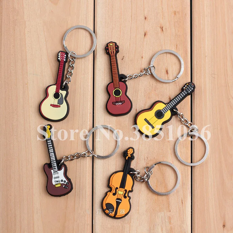 GUITAR Musical Instrument Classical Acoustic String Keyring Keychain Key Gift