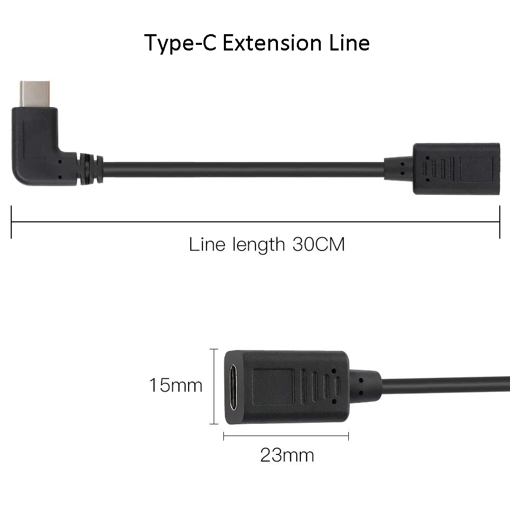 30 см OTG данных USB кабель для Osmo Карманный разъем адаптера Удлинительный кабель DJI OSMO карманные аксессуары Micro-usb type-C линия передачи данных - Цвет: Серый