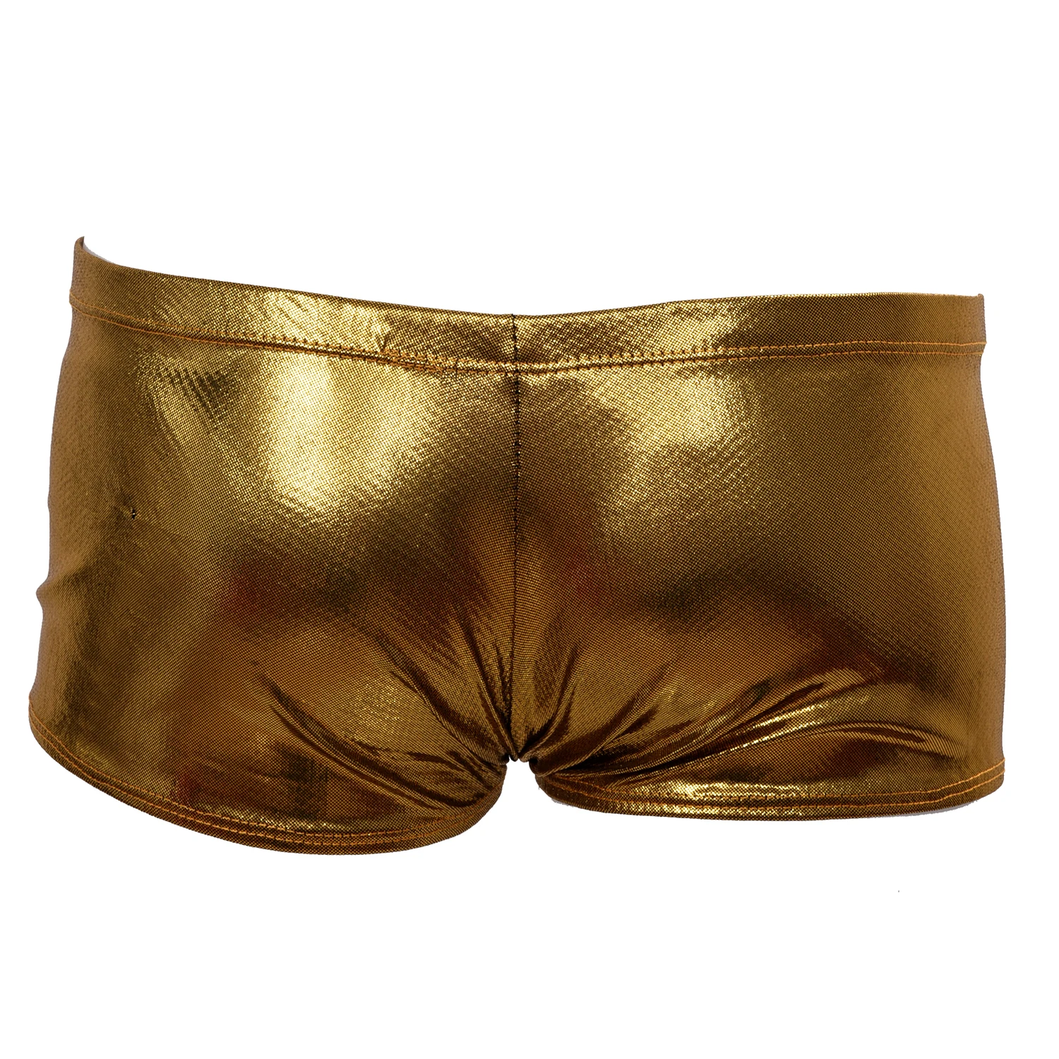 Hot Mens Boxer Brief Stretch Underwear Thong Metallic Golden on
