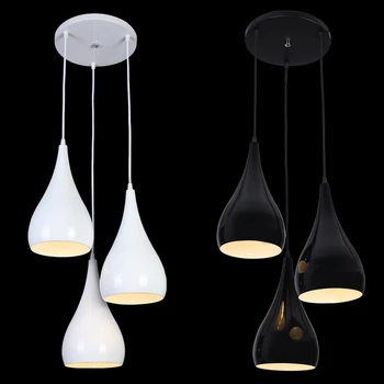 

white & black modern lamp sitting room bedroom dining room corridor bar pendant lights Nordic light decorated