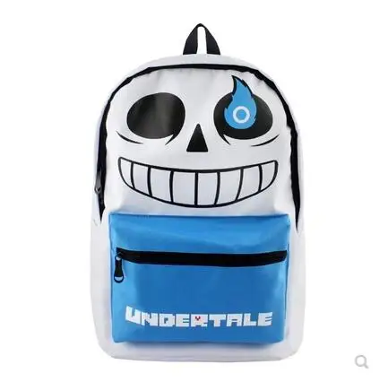 

High Q Anime undertale pu leather backpack school student large capacity travel bag school bag