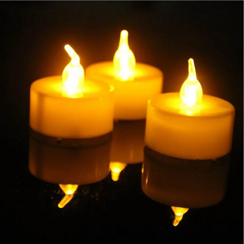 24 pcs/lot Smokeless flameless Electronic LED candle light flashing Yellow Light 1.5 inch Candle Lamp weding party |