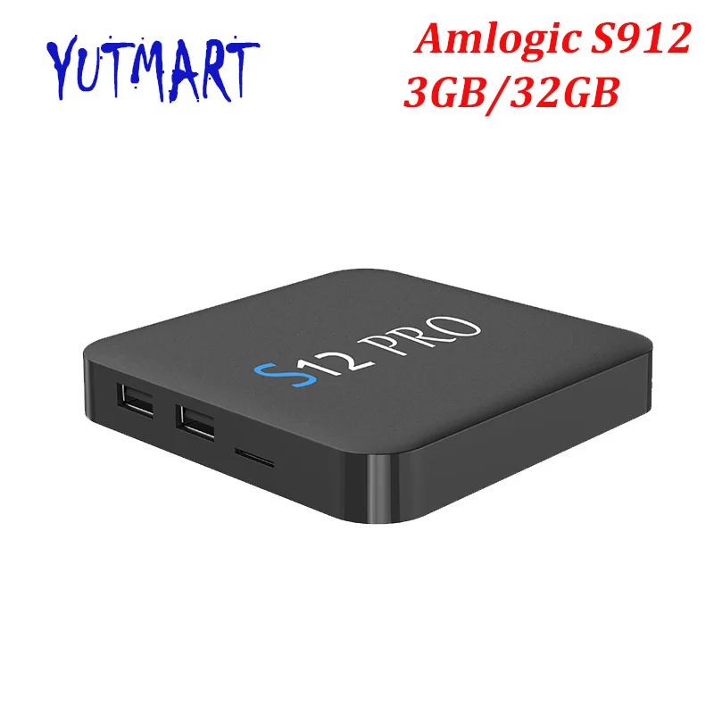 

S12 PRO Android7.1 Amlogic S912 Octa core TV BOX 3GB 32GB 2.4G+5G Wifi BT4.0 LAN1000M 4K Set-top Boxes MINI Media Player
