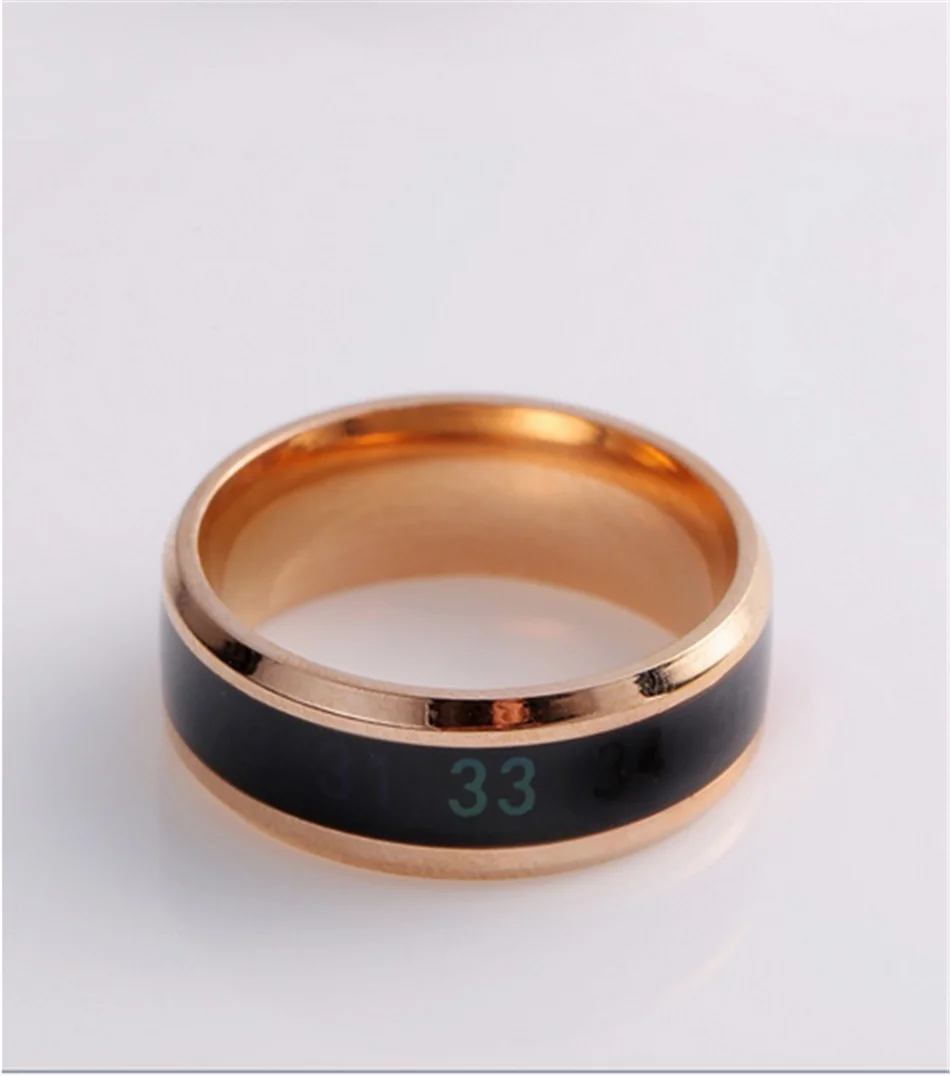 Timethinker Fashion Smart Ring Body Temperature Sensing Digital Display LED Intelligent Bracelet Finger Decorative Accessories (8)