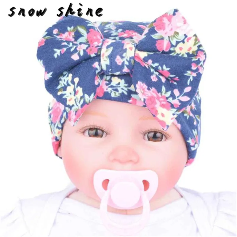 Snowshine YLW шапочка для больницы новорожденного ребенка шляпы с цветочным бантом