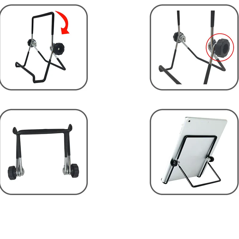 Портативная складная металлическая подставка для планшета, регулируемая подставка для телефона, планшета, универсальный настольный держатель, крепление для iPad, iPhone, планшета 5-10"