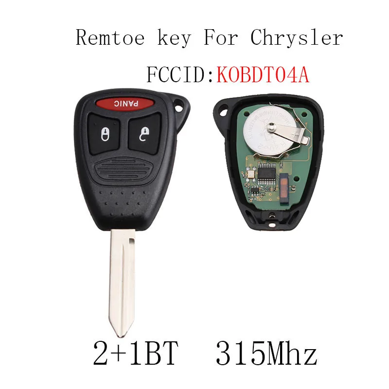 

Remote Keyless Car Key For Jeep Chrysler 2005 2006 2007 2008 2009 315Mhz KOBDT04A 3Buttons For Dodge Key Fob