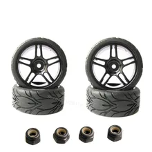 4 unids 26mm RC Vehículo de Ruedas y Llantas Hex 12mm de Espuma de Goma inserte 1/10 on road run flat car parts hsp hpi tamiya