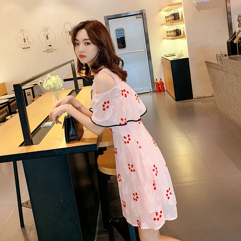 EAD Fashion O Neck Flower Embroidery Women Summer Elegant Dress Good Quality Off Shoulder Sexy Party Dress Pink Ladies Vestido EAD Fashion O Neck Flower Embroidery Women Summer Elegant Dress Good Quality Off Shoulder Sexy Party Dress Pink Ladies Vestido