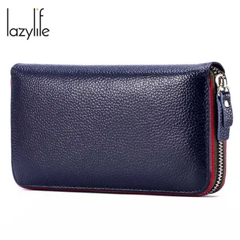 

LAZYLIFE Fashion Long Solid Luxury Women Wallets Leather Wallet Female Purse Clutch Money Women Wallet Coin Purse