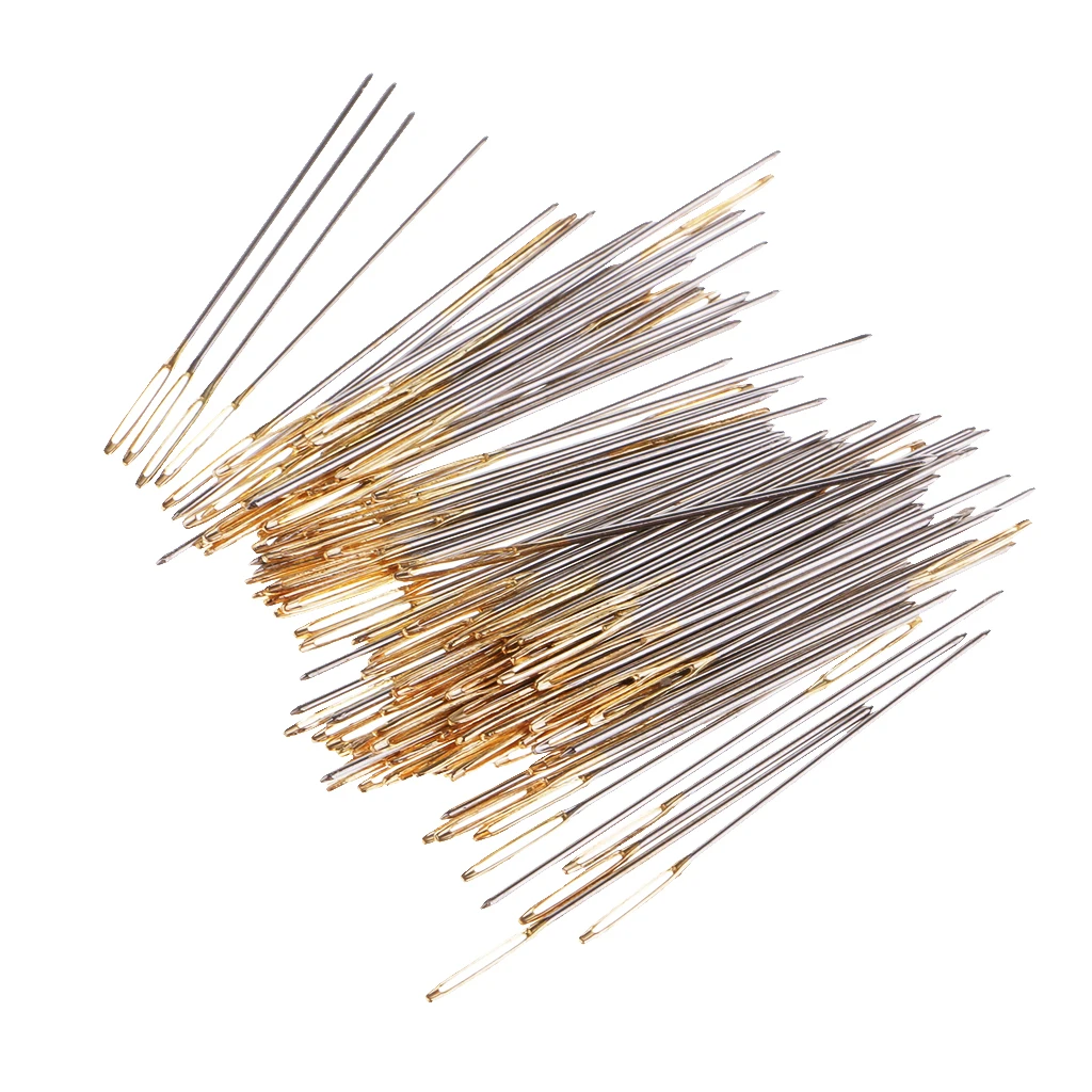100pcs Large Eye Sewing Needles Metal  Cross Stitch Embroidery Tapestry Darning Knitting Needles DIY Crafts Tools 26#