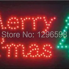 CHENXI срочная графика анимированные движения бег Led с Рождеством открытый знак 19X10 дюймов