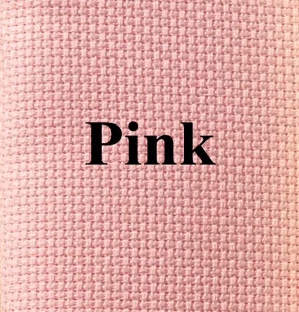 50x50 см, 100x100 см, 145x100 см, Aida, 14ct, белая ткань, розовая, черная, льняная, зеленая, ткань для вышивки крестиком, холст, сделай сам, ручная работа, рукоделие, шитье - Цвет: Pink