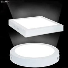 GentelWay светодио дный потолочный светильник squared Круглый 6 Вт 12 Вт 18 Вт потолочная панель высокая яркость освещения поверхностного монтажа плоские лампы illuminum