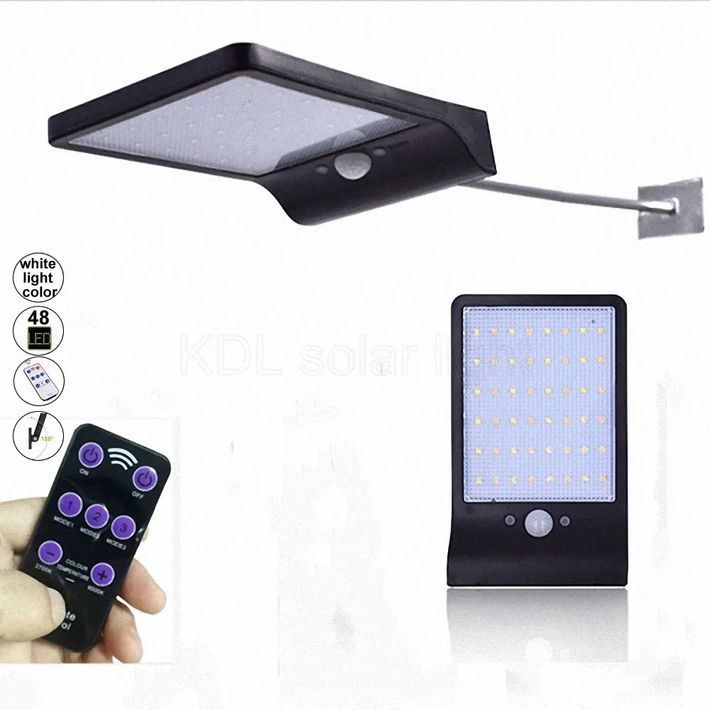 

Led Solar Light Outdoor Waterproof Lighting For Garden Wall 48 leds 3 Modes Pole Lamp est remote control street wh spot l
