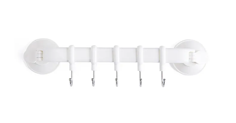 Rustproof Vacuum Suction Cup Hook Waterproof Bathroom Kitchen Corner Towel Hanger with 5 Stainless Steel Hooks (6)