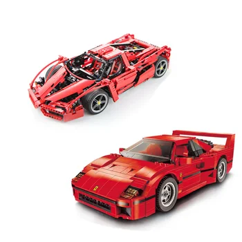 

lepines Technic Set Bricks 21004 Ferrarie F1 F40 Enzo Sports Car Model Building Blocks Kits Toys Racers Compatible with 10248