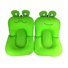 Soft Baby Bath Mat Anti-slip Shower Cushion Cartoon Frog Shape Bathtub Aid Bathing Support Safety For Baby Infant Bath Pad
