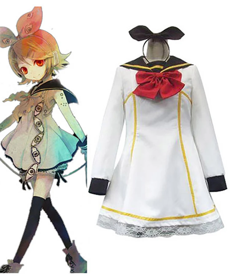 

Anime New Vocaloid Kagamine Rin Dress Uniform Cosplay Costume