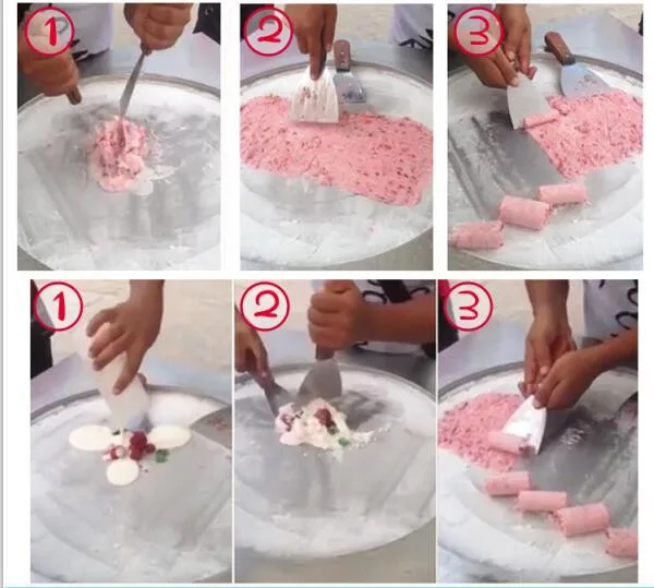 ice cream roll making