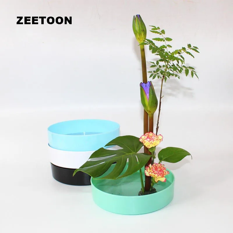 Японский пластиковый настольный цветочный горшок Ikebana цветочная композиция
