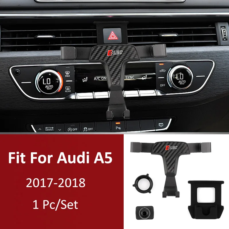 Автомобильный держатель для телефона ABS gps, держатель для мобильного телефона, магнитная подставка для Audi A3, 8 в, A4, B9, A5, A6, C7, Q3, Q5, аксессуары для интерьера - Цвет: A5 2017-2018