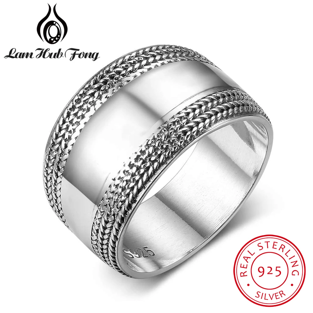 

925 Sterling Silver Wide Rings for Women With Eight Ropes Design Rings Romantic Style Support Wholesale&Dropship