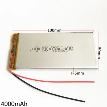 

3.7V 4000mAh 5050100 Lithium Polymer LiPo Rechargeable battery For Power bank GPS Tablet PC Laptop DVD PAD PDA Camera speaker