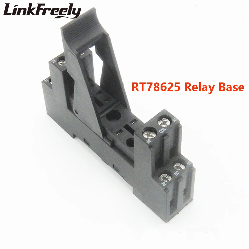 

RT78625 Relay Socket Base 8 Pin terminal 2NO+2NC Relay Socket Holder Relay Mounting base for G2R-2 JQX-14F-2 miniature relay