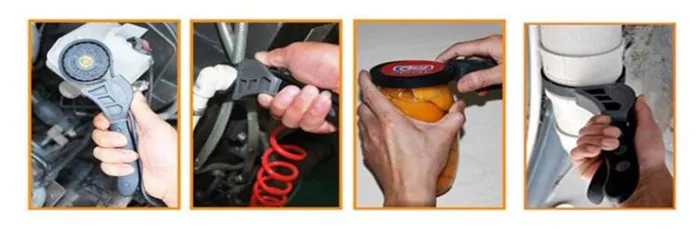 500 мм многоцелевой гаечный ключ с резиновым ремешком Универсальный Черный гаечный ключ Регулируемый инструмент для гаечных ключей черная бутылка открывалка высокого качества