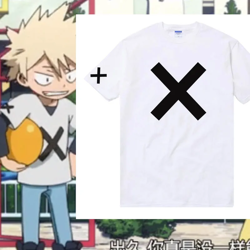Новая футболка Boku no Hero моя геройская Академия Bakugou костюм кацуки для косплея