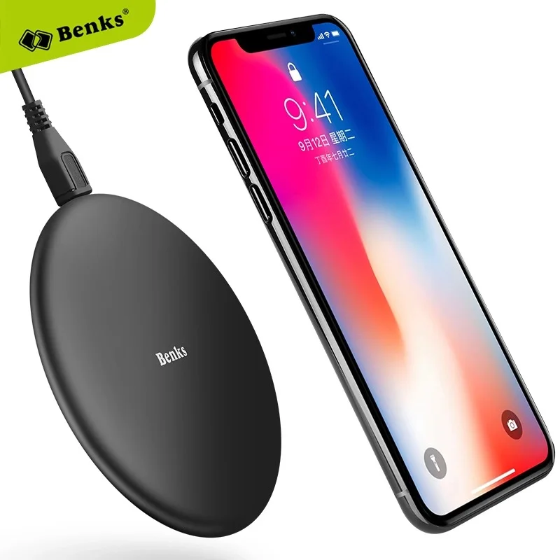 

Benks 10W Quick Qi Wireless Charging For Apple iPhone X 8 8Plus Desktop Fast Charger Pad For Samsung Note 5/8/S7/S7 Edge/S8 Plus