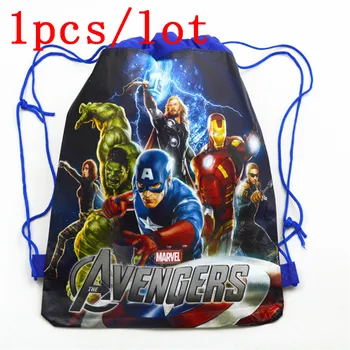 

Avengers Cartoon 1Pcs/Lot Baby Shower Kids Favors Non-Woven Fabric Backpack Birthday Party Decoration Drawstring Bags Supplies
