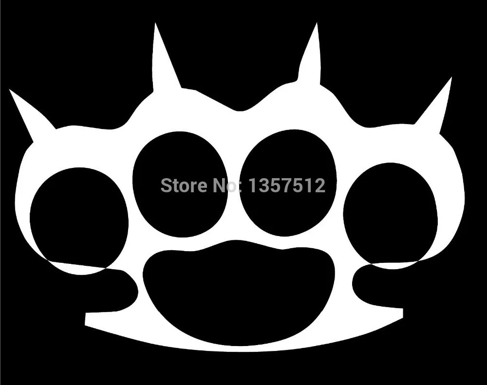 Free Shipping Brass Knuckles Spikes Car Window Sticker For Truck Bumper Auto SUV Door Kayak