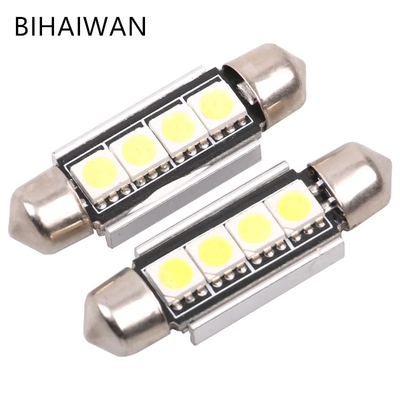 BIHAIWAN 100PCS Car Reading Lights Daytime Running Lamp 41MM 4LED With