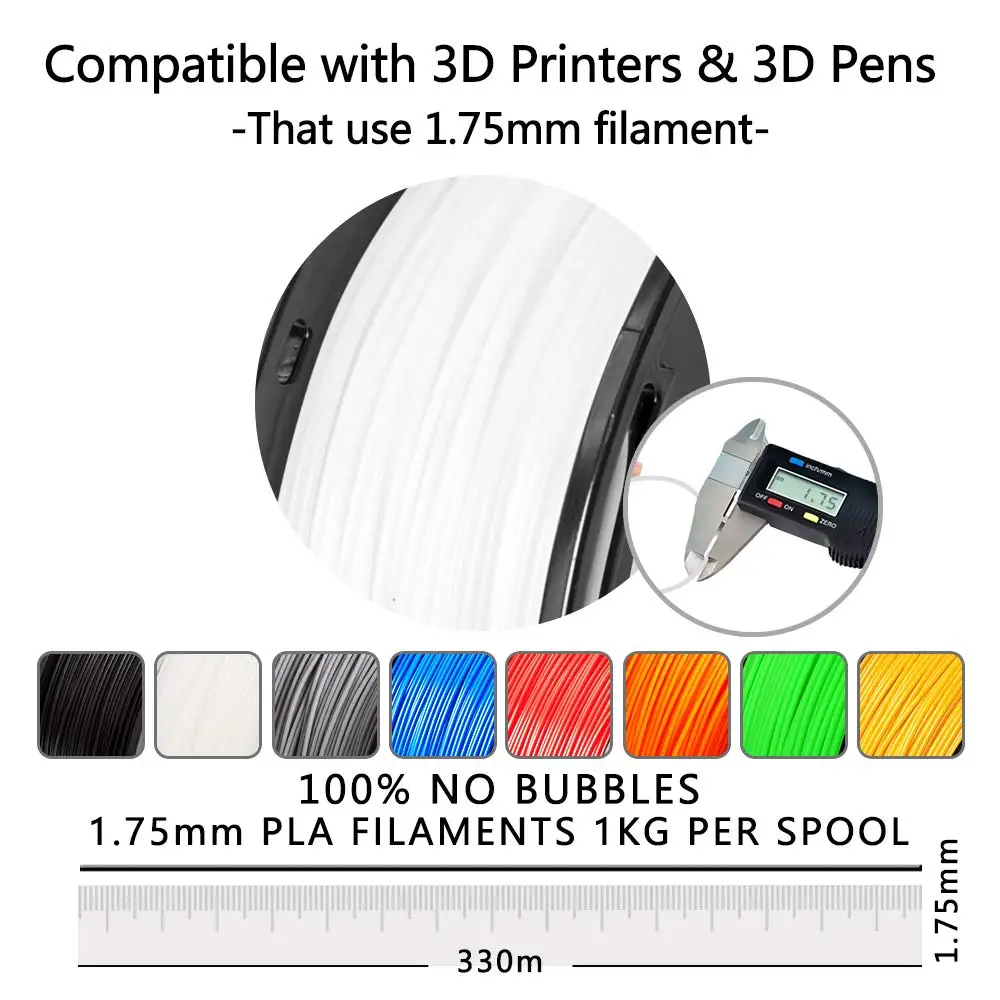 3D طابعة خيوط PLA 1.75 مللي متر 2.2 LBS 1 كجم بكرة جديد سريع السفينة جديد 3D الطباعة المواد ل 3D طابعات و 3D الأقلام 3D طابعة خيوط PLA 1.75 مللي متر 2.2 LBS 1 كجم بكرة جديد سريع السفينة جديد 3D الطباعة المواد ل 3D طابعات و 3D الأقلام