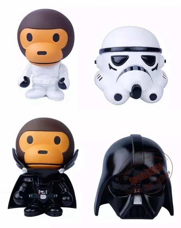 8 inch 20cm Bape x Star wars Baby Milo Ape Aape Darth Vader & STORM TROOPER  with retail box