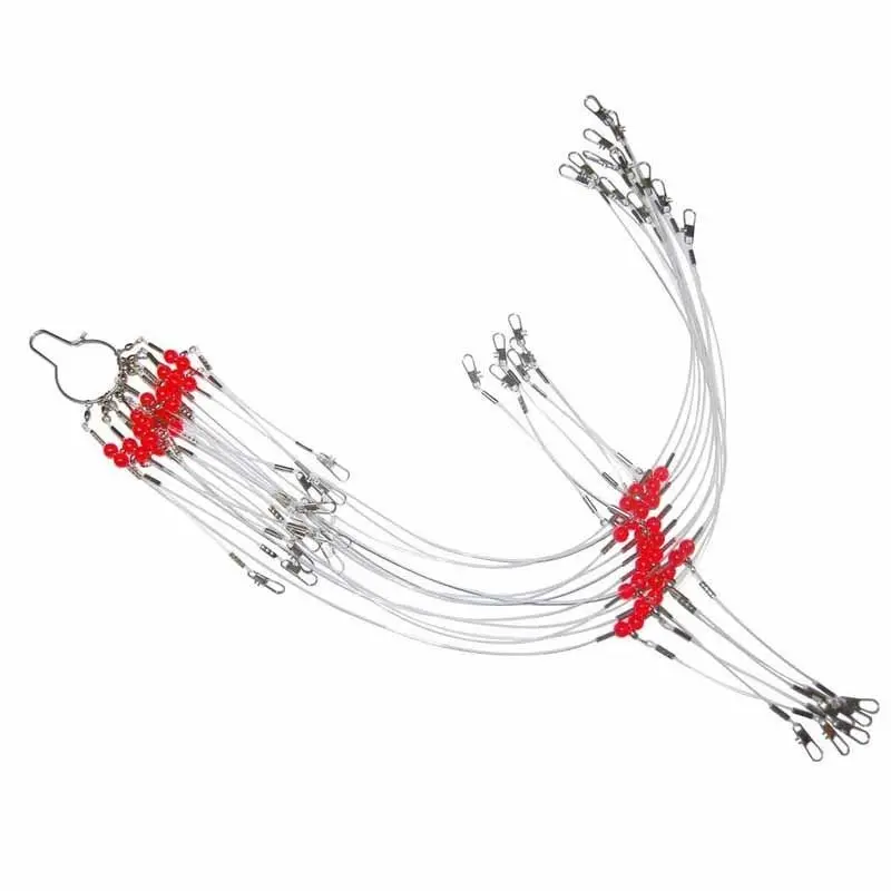 Hyaena-24pcs-35cm-55cm-Nylon-Monofilament-Fishing-Wire-Leaders-2-Arms-Trace-Spinning-Leader-Rigs-Wire