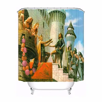 

Custom Octopus Fish Girl Shower Bath Curtain Mildewproof Waterproof Polyester Various Sizes#180417-03-165