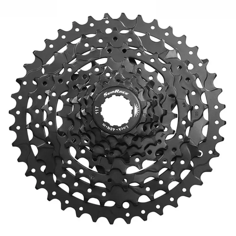 Sunrace 8-speed 11-40T Wide Ratio MTB Cassette CSM680 Freewheel fit Shimano 8 speed standard HG model hub, not works freewheel