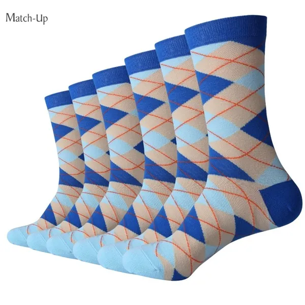 Универсальные носки новые стили мужские цветные хлопчатобумажные носки Свадебные Носки новогодние подарочные носки (6 пар) размер США (7,5-12)