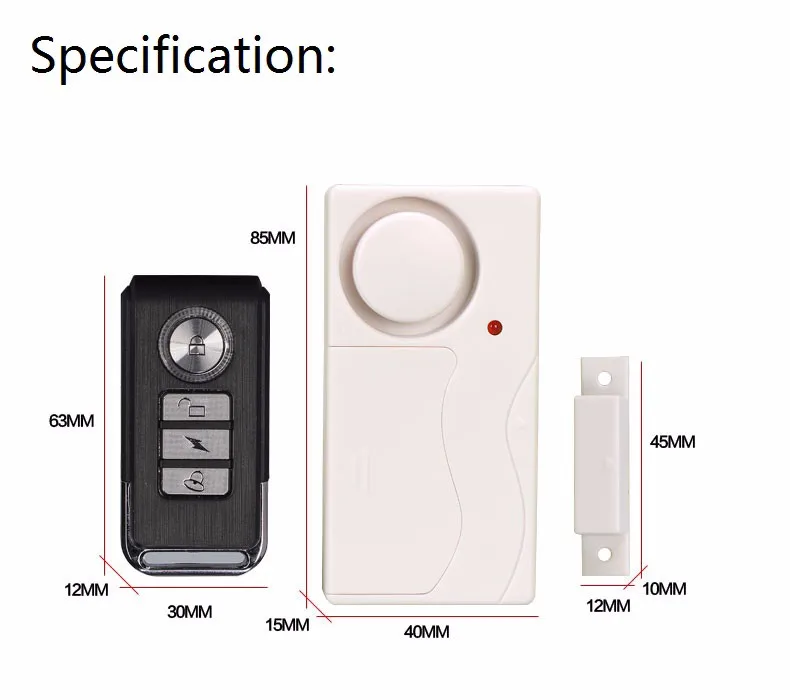 front parking sensor Darho120dB Wireless Door/Window Entry Security Burglar Sensor Alarm PIR Magnetic Smart Home Garage System 3Remote Controlers front sensor for car