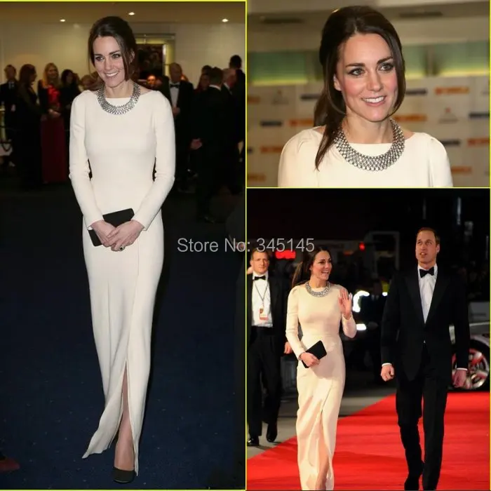 Kate Middleton, вечерние платья от Jenny Packham, знаменитостей, красная ковровая дорожка, платье, Ретро стиль, украшение на шею, длинные рукава, вечерние платья