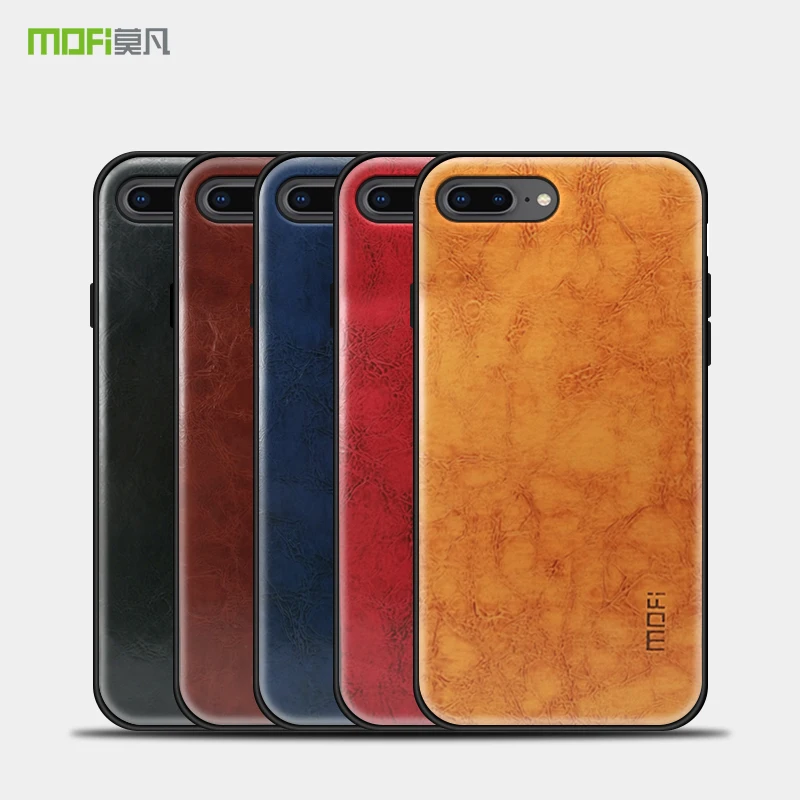 

MOFi PU Leather + TPU + PC Case for iPhone 7 plus Cover Phone Cases 5.5 inch Full Protection Back Cover for iPhone 8 plus Case