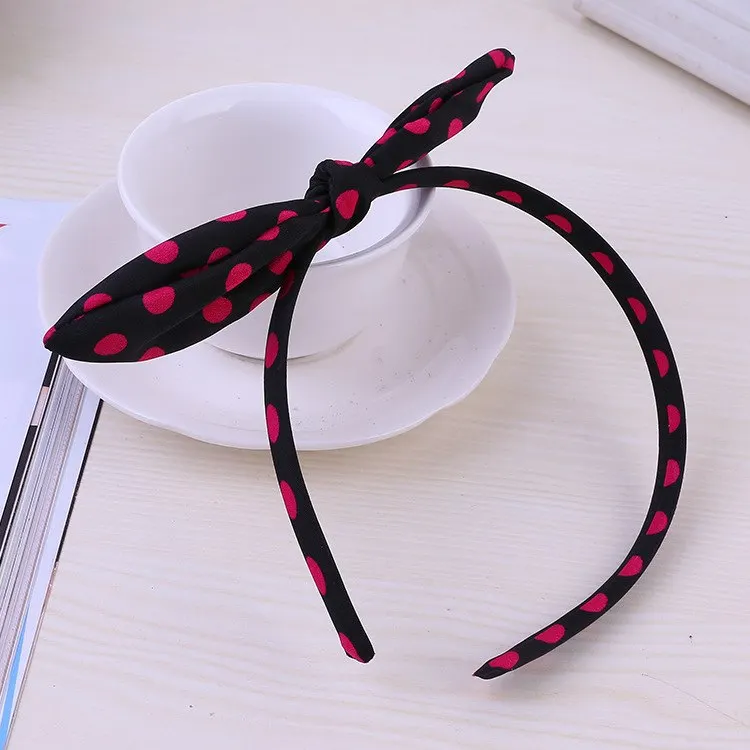 Fashion Children Plastic Headband Cute Big Bows Flower Spot Hairband Girls Lovely Hair Band Headwear Kids Gifts Hair Accessories best hair clips