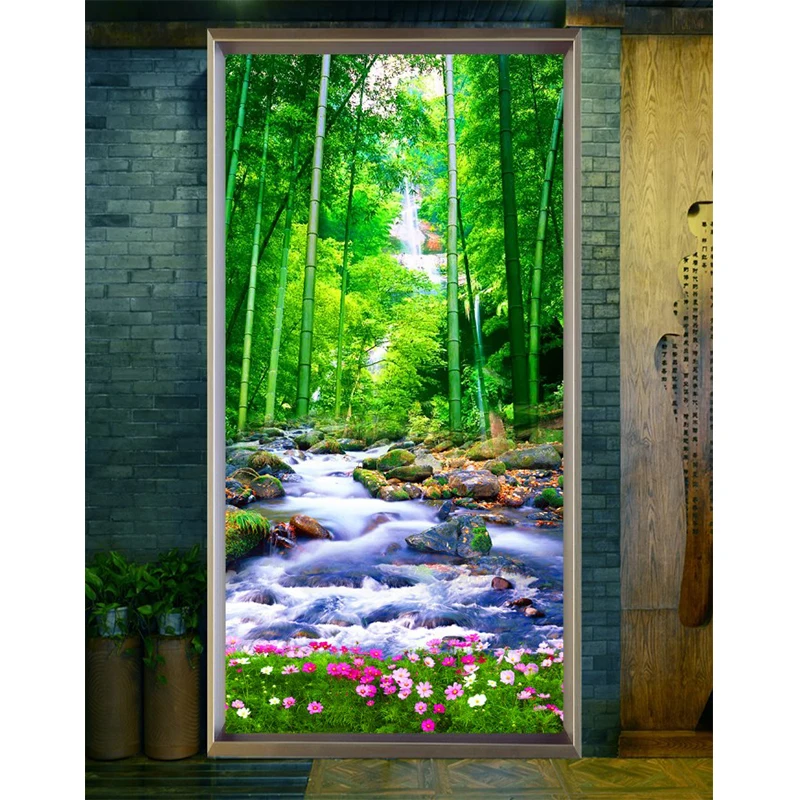 

Youran DIY Chinese Design Landscape Diamond Mosaic Kit Sitting Room Home Entrance Decoration Painting Full Round Rhinestones