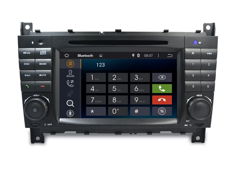Flash Deal HIRIOT Car Android 7.1 DVD GPS Player For MERCEDES BENZ W203 W209 C-Class Radio BT Mirror link Wifi/4G DAB+2GRAM 1024*600 16GMAP 5